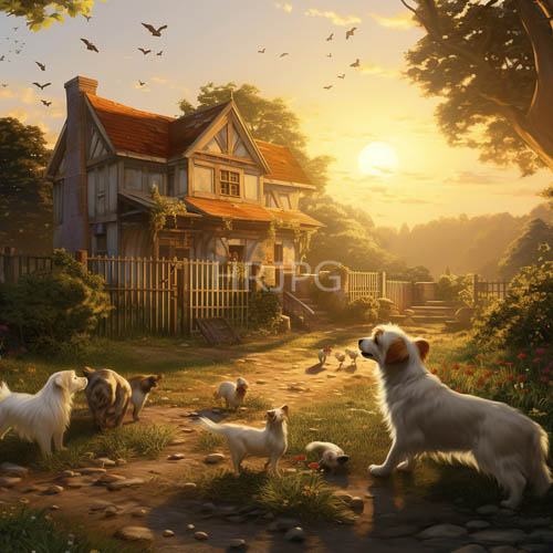 time worn wooden cottages stood amidst verdant tree canopies in rustic facades contrast with red roof tiles