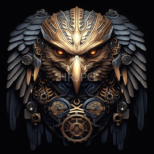 rotational avian sentinels unveil midnight blues and lustrous gold with iridescent effect
