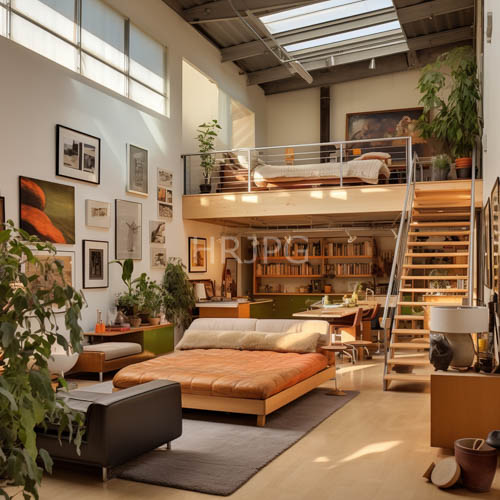 loft spaces embodying modernity through architectural fusion and natural light