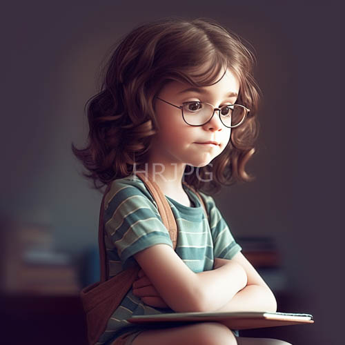 chestnuttoned tresses entwined with weathered wooden chair and classic spectacles