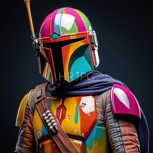 mandalorianinspired armor fusion of tactical design and kaleidoscopic aesthetic in striking rendition