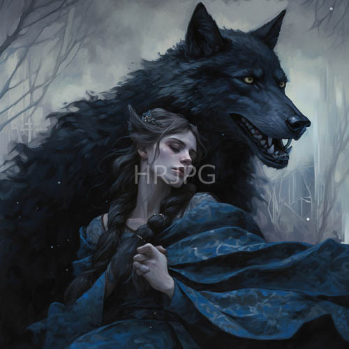 faint diffused glow illuminates elven maiden amidst ancient misty woodland