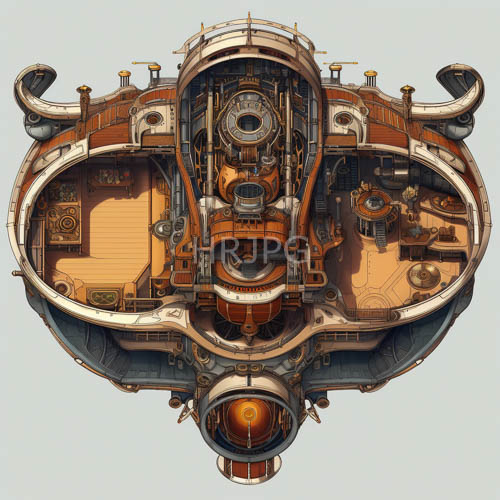 High Resolution: Woven brass and copper components define isometric mechanical marvel precision engineering meets steampunk complexity download. | HRJPG.com