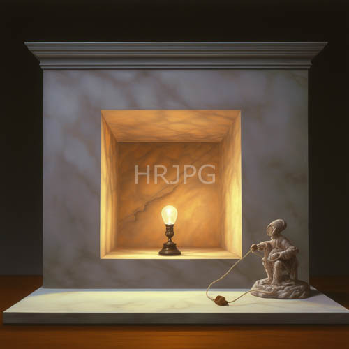 honed marble hearth features delicate grey veins and contrasting amber glow