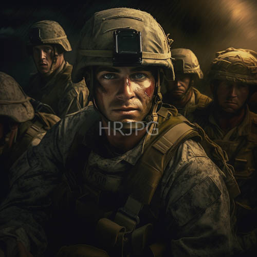 High Resolution: Combat Camouflage Figures in Tense Monochromatic Tactical Environment download. | HRJPG.com
