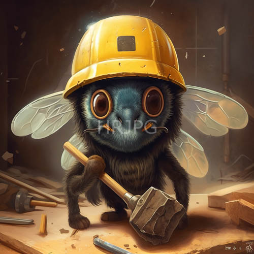 fantastical insectoid creature amidst azuredrenched industrial landscape with gossamerthin wings