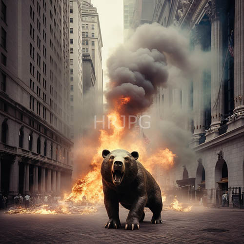energized grizzly dominates urban landscape with primal power