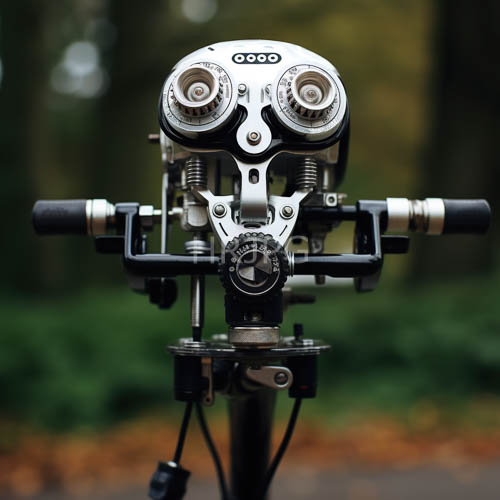 brushed silver and matteblack camera rigs amidst autumnal amber foliage and wilderness textures