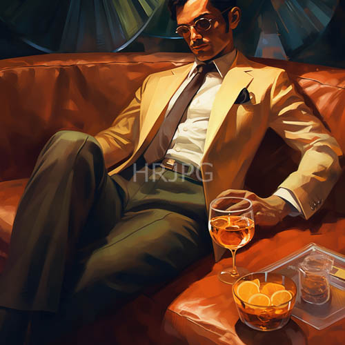 evergreen green trousers paired with yellow blazers in sophisticated mens highfashion portraits