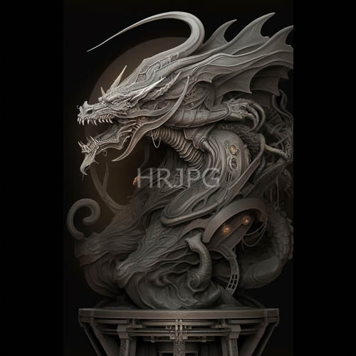 High Resolution: Composition of Serpentine Forms in Charcoal Hues and Intricate Layering download. | HRJPG.com