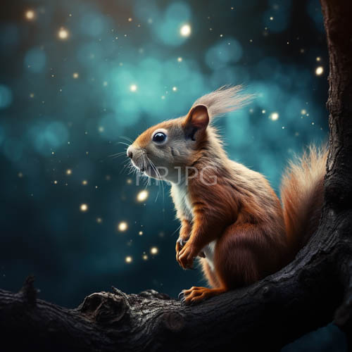 elevated squirrels perched firmly upon rugged darkened tree branches with intricate textures catching light