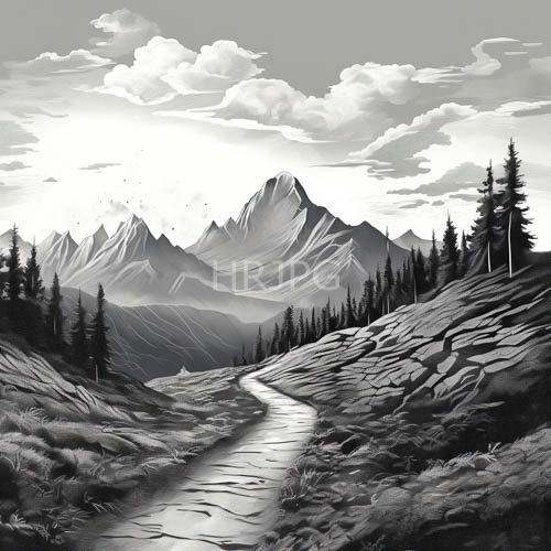 monochromatic summits pierce turbulent clouds emphasizing stark geological formations
