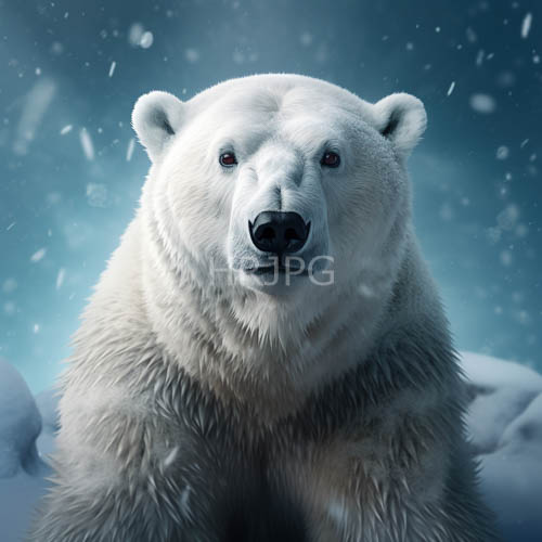 arctic apex predators majestic muscular silhouette dominates frozen monochromatic landscape