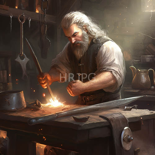 High Resolution: Snowy Hair Cascading Against Charcoal Vests in IronWrought Domains download. | HRJPG.com