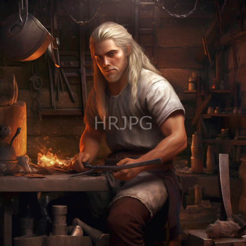 High Resolution: Metalwork artisans hands forge intricate patterns amidst rustic timbers and golden locks download. | HRJPG.com