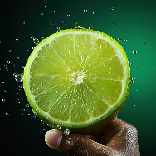 neongreen lime segments glow with internal luminescence against shifting obsidian and forest green backdrops