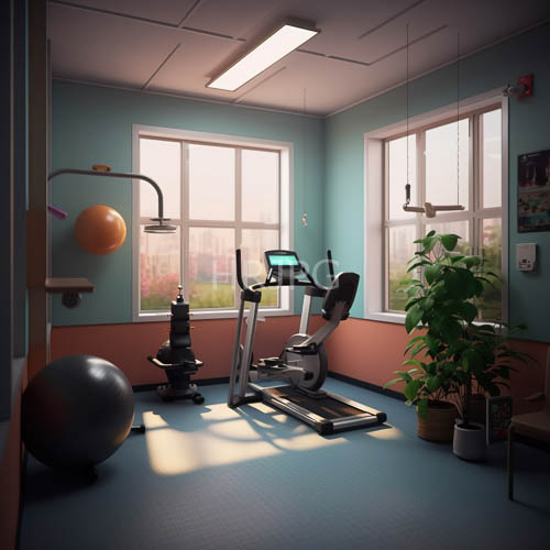 High Resolution: Still-Faced Home Gym with Cool Composure and HighEnergy Functionality in Expansive Setting download. | HRJPG.com