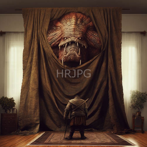 lever operated guardian confronts primal terror in weathered wooden setting with strategically positioned light