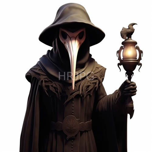 plague doctor embodies haunting historical gloom and craftsmanship amidst muted tones
