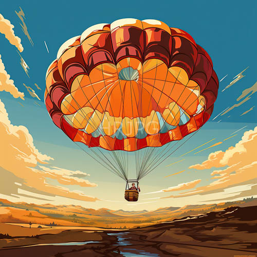 High Resolution: Tangerine and Crimson Stripes Unfold Against Amber Setting Sun Canopy download. | HRJPG.com