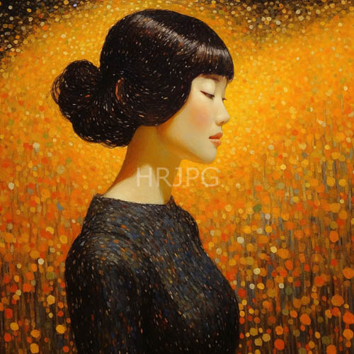 of woman in contemplation amidst latesummer sunset glare