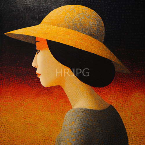 High Resolution: Moody Profile of a Woman Emerging from Gradient Background with Understated Precision download. | HRJPG.com