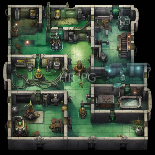 industrial workshops measured precision amidst verdant industrial complexity