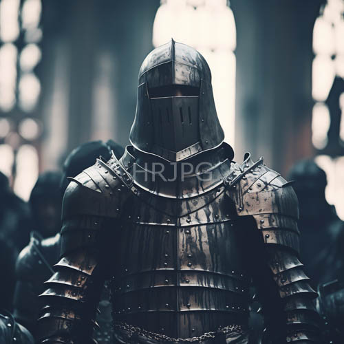 High Resolution: Silent Knight Assembly: Dark Medieval Armor Portrait download. | HRJPG.com