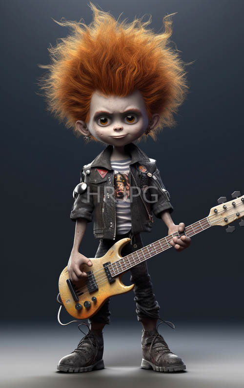 electric guitars rock in hands of young punk musicians