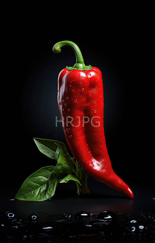 glistening red chili pepper sharp culinary macro photography