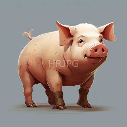 chubby pink pig leather cuffs