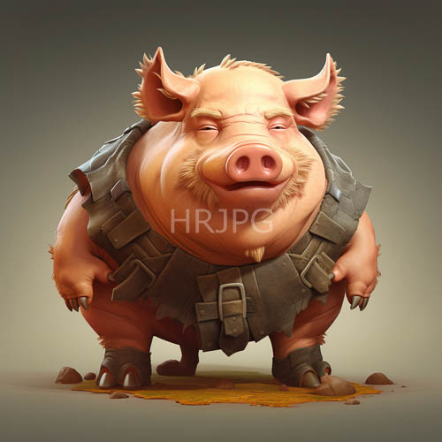High Resolution: Tattered Armor Chubby Pig Tusks download. | HRJPG.com