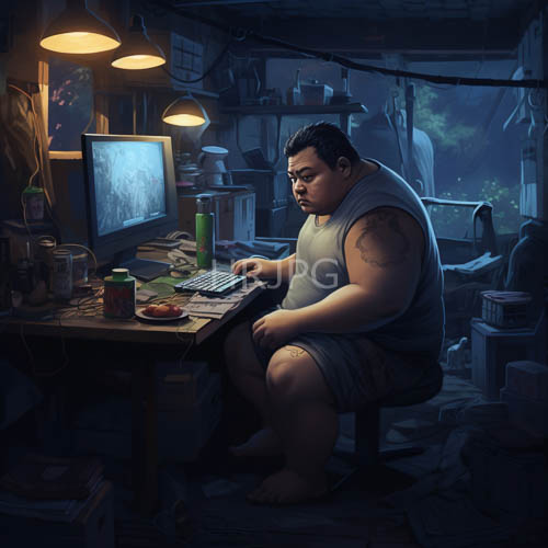 High Resolution: Tattooed Arms and Nighttime Home Workshop Desk download. | HRJPG.com