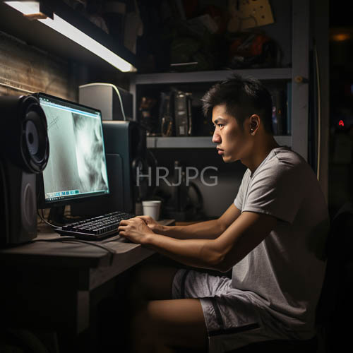 grayscale video editing on laptop screen