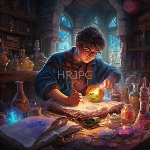 records incantations using radiant grimoire inside study room