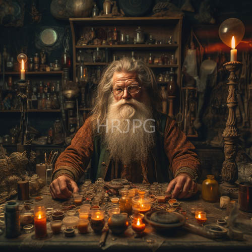 long gray locks frame face of bespectacled elder