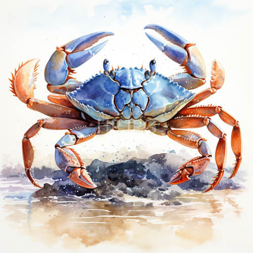 sophisticated crustacean anatomy defined on wet coastal terrain