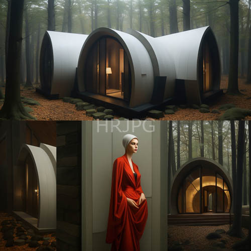 silver cylindrical trailers rest on leaf covered ground