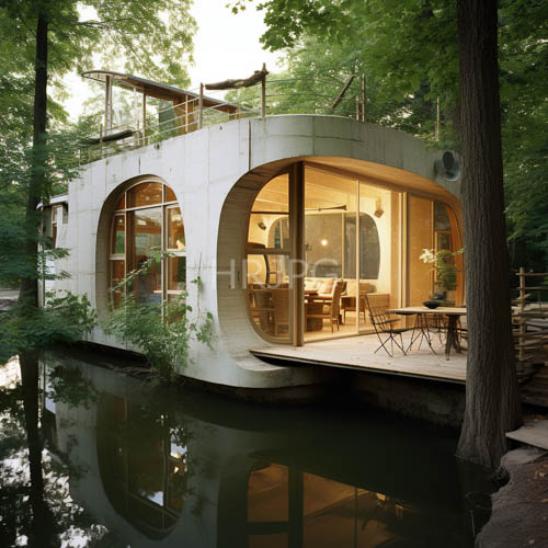 elevated circular dwellings offer serene forest vantage points