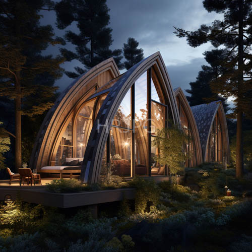 sanctuary retreats of wood form modern forest sanctuaries