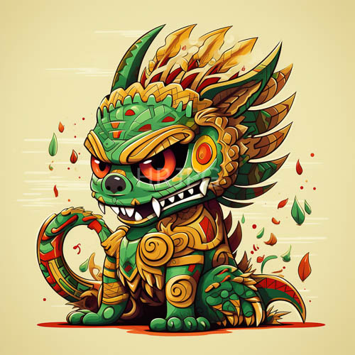 High Resolution: Gold red patterns adorn green dragon scales today download. | HRJPG.com