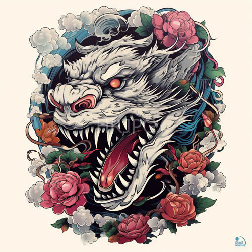aggressive white furred tiger creatures display sharp fangs