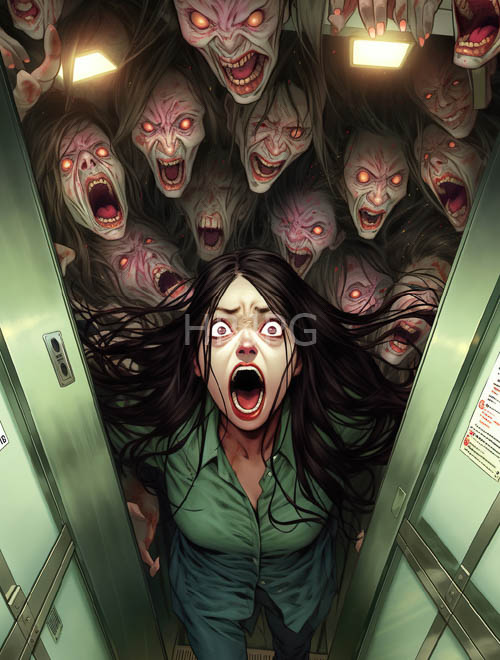 grotesque zombies close in on terrified women daily