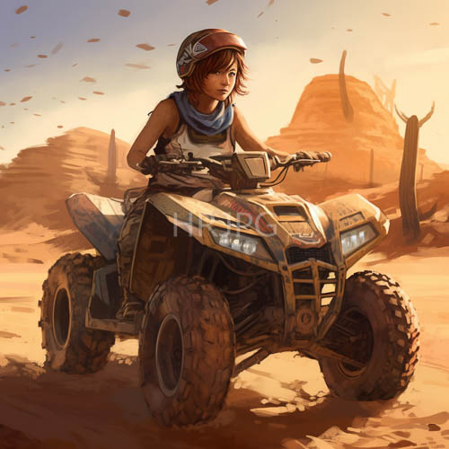athletic women maneuver rugged all terrain desert vehicles