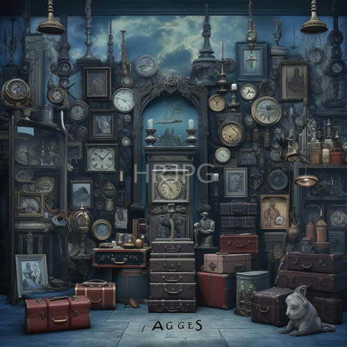 antique clock shops display walls of vintage timepieces