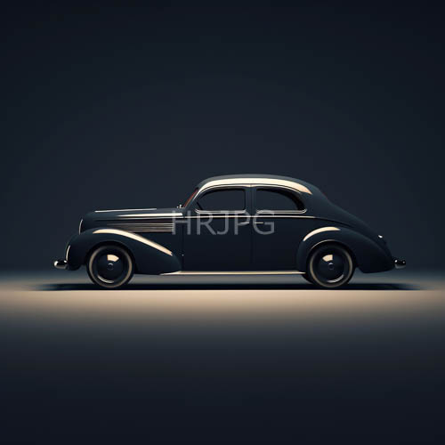 High Resolution: Elegant Vintage Style Cars Sit Against Dark Backgrounds download. | HRJPG.com