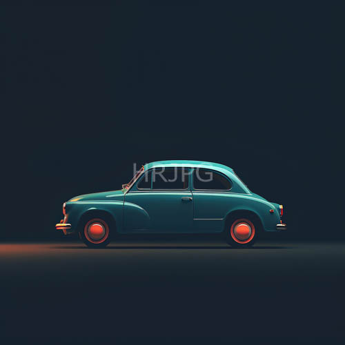 old fashioned teal vintage cars display chrome accents