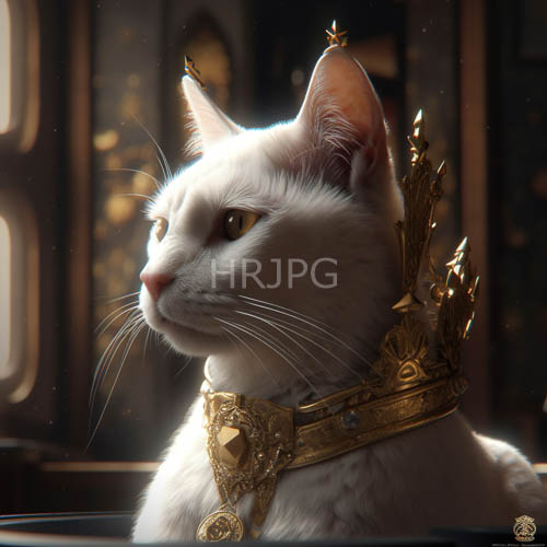 white felines exhibit baroque style gold jewelry pieces