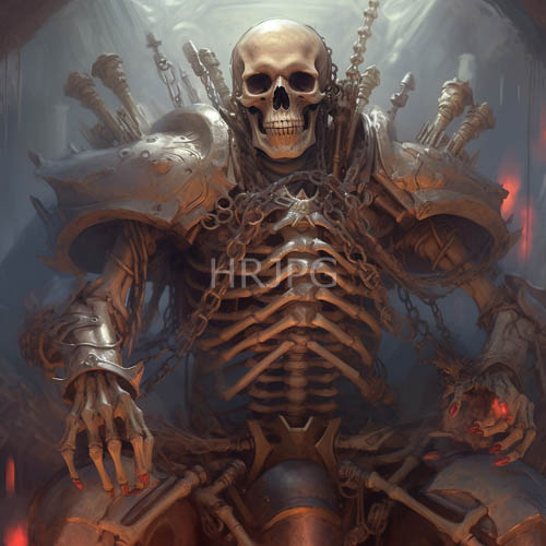 intimidating skeletal warriors grip glowing red hot embers