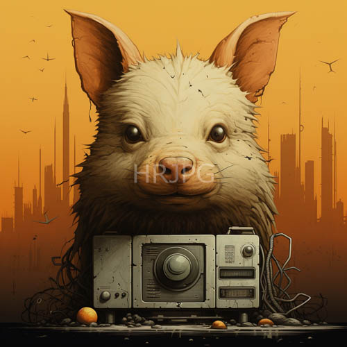 High Resolution: Anthropomorphic White Rats Wear Vintage Silver Chest Cameras download. | HRJPG.com
